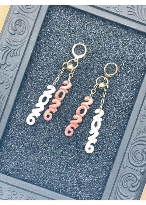 Jump Into 2026 Sparkly Rose Gold Earrings