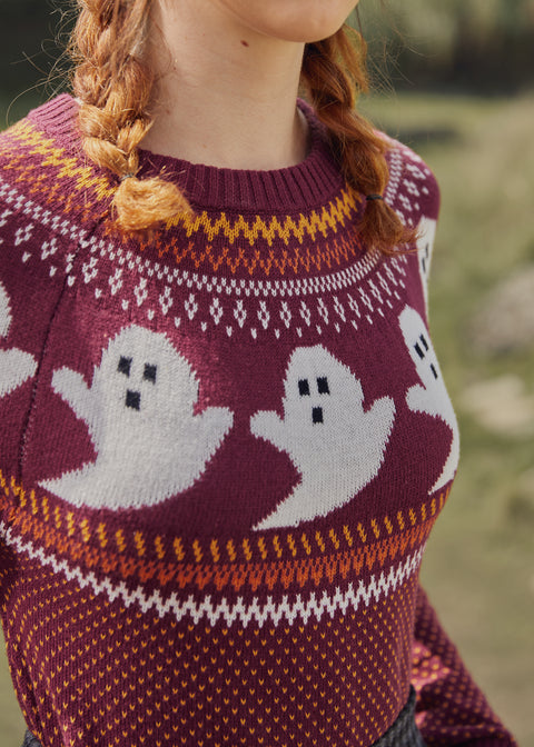 You've Been Ghosted Fair Isle Sweater