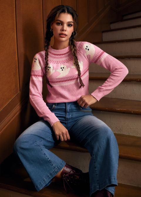 You've Been Ghosted Fair Isle Sweater