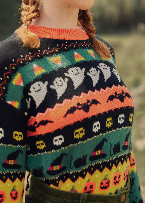 Fright Night Delight Fair Isle Sweater