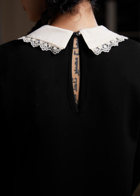 Laced Leaf Shift Dress