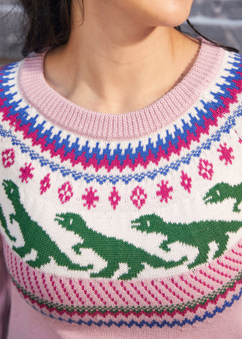 Retro Charm Raglan Sweater
