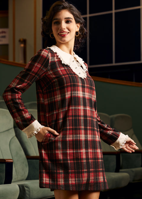 Laced Leaf Shift Dress