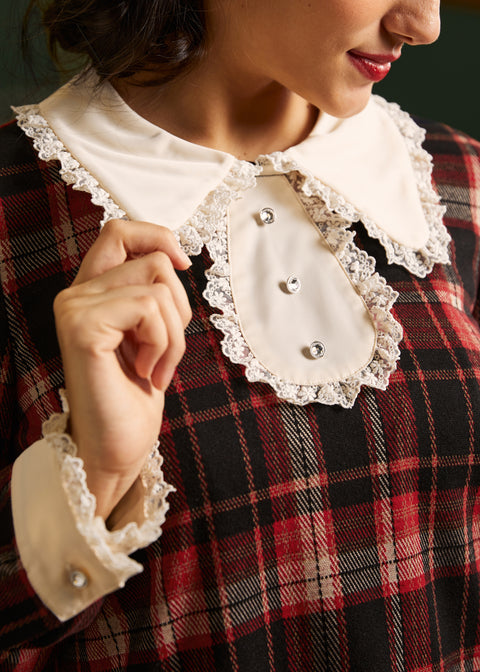 Laced Leaf Shift Dress