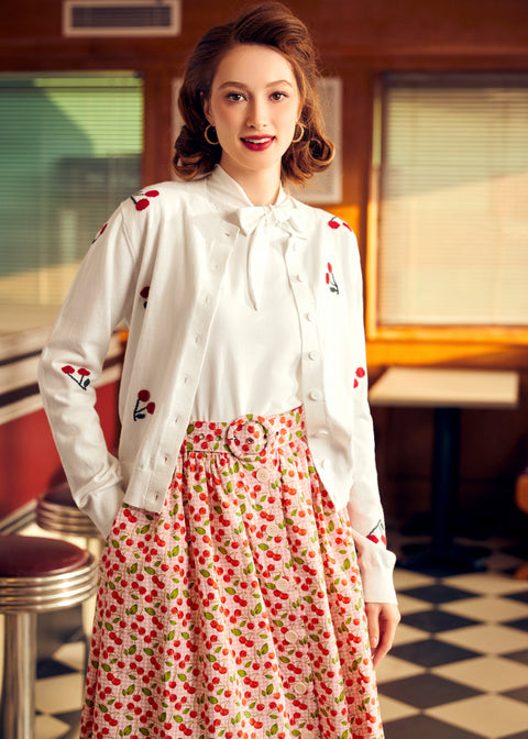 Cherry on Top Crew Neck Cardigan