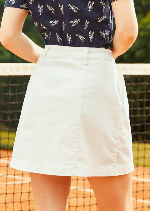 A Spring Fling Button Down A-Line Skirt