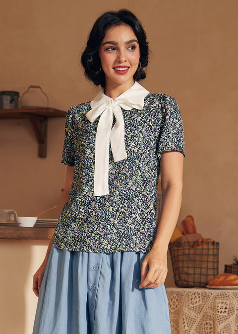 Positive First Impressions Tie-Neck Blouse