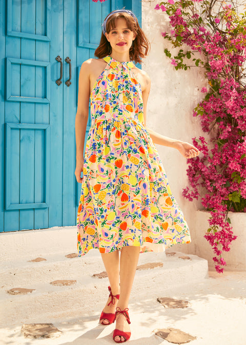 Cutaway Shirt Fit & Flare Dress