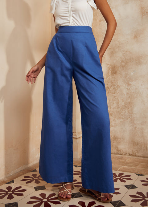 Double Pleat Wide Leg Pants