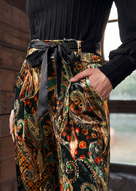 Cider, Spice & Everything Nice Wide Leg Velvet Pants