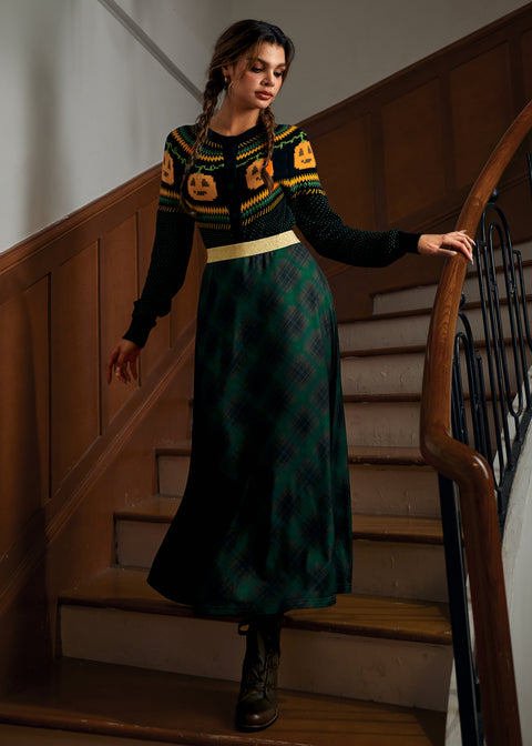 Golden Whispers Maxi Skirt