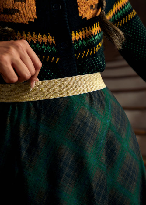 Golden Whispers Maxi Skirt