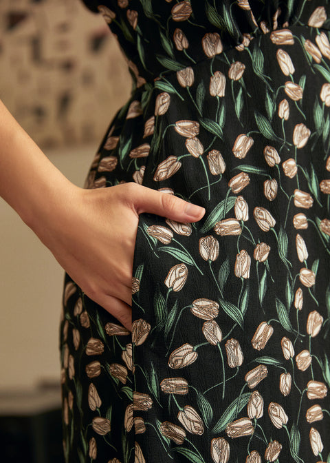 Budding Romance Button-Up Dress