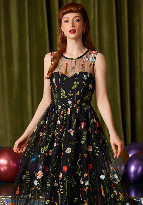 Mystique Mirage Fit & Flare Maxi Dress