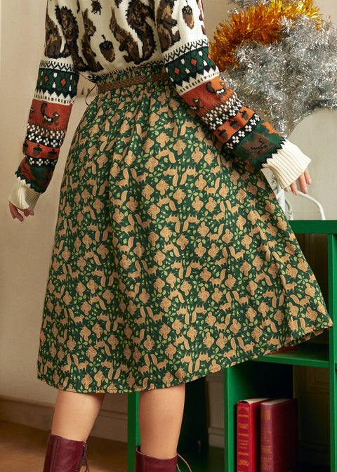 Woodland Mischief Midi Skirt