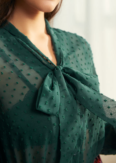 Under the Mistletoe Bow Blouse