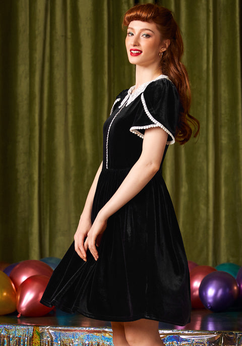 Victorian Whisper Lace Collar Dress