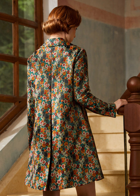 Timeless Brocade Midi Coat