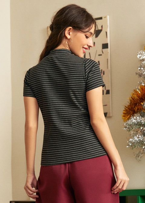 Whispers of Autumn Mock Neck Top