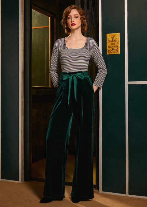 Cider, Spice & Everything Nice Wide Leg Velvet Pants