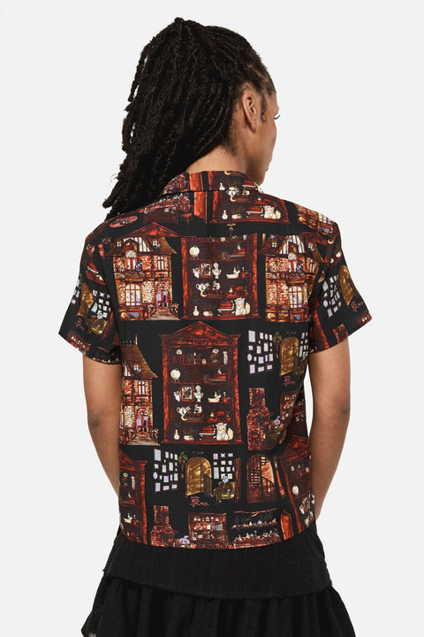 Covenstead Goth Print Blouse