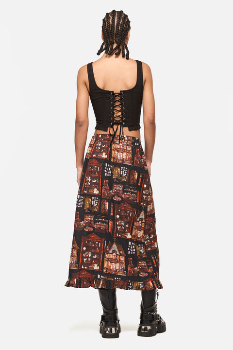 Covenstead Goth Midi Skirt