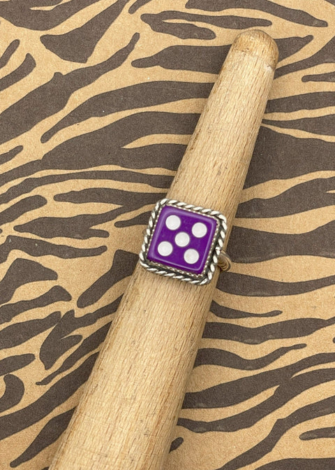 Sterling Silver Dice Ring