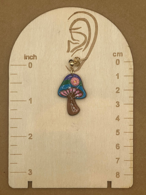 Groovy Mushrooms with Flowers Earrings