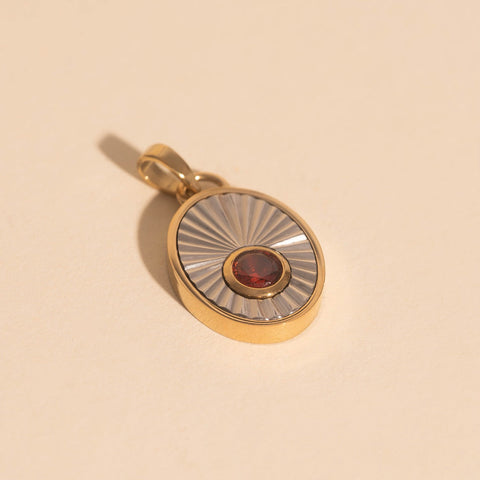 January Birthstone Necklace Charm
