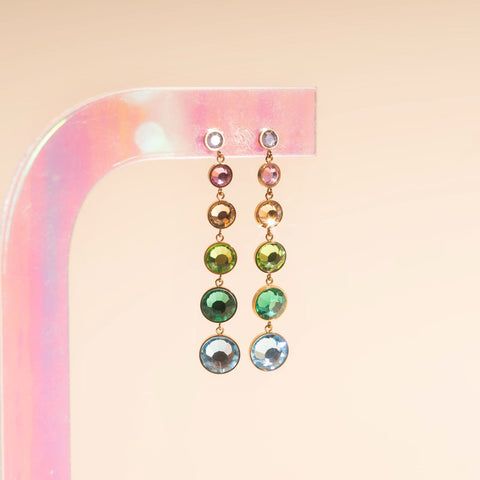 Colorfall Gem Stud Earrings