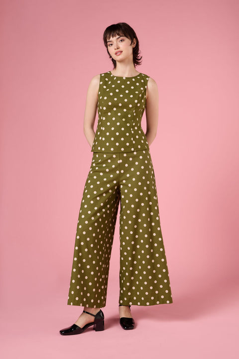 Polka Dot Wide Leg Pant