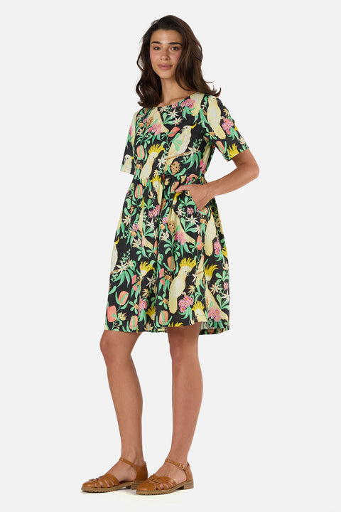 Cockatoo & Flora Smock Dress