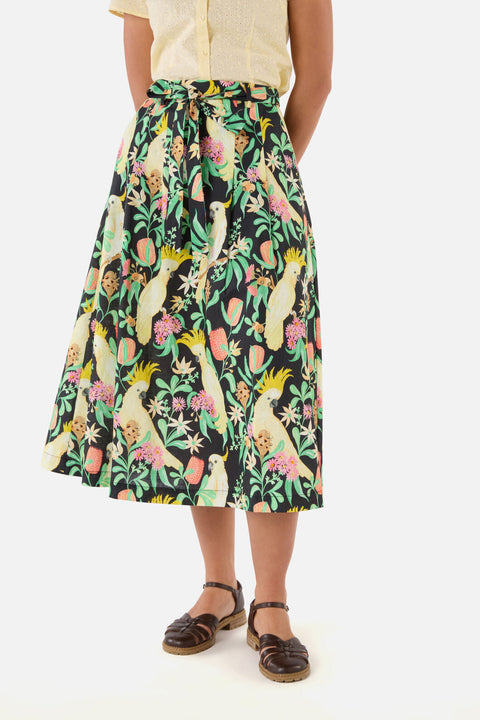 Cockatoo & Flora Midi Skirt
