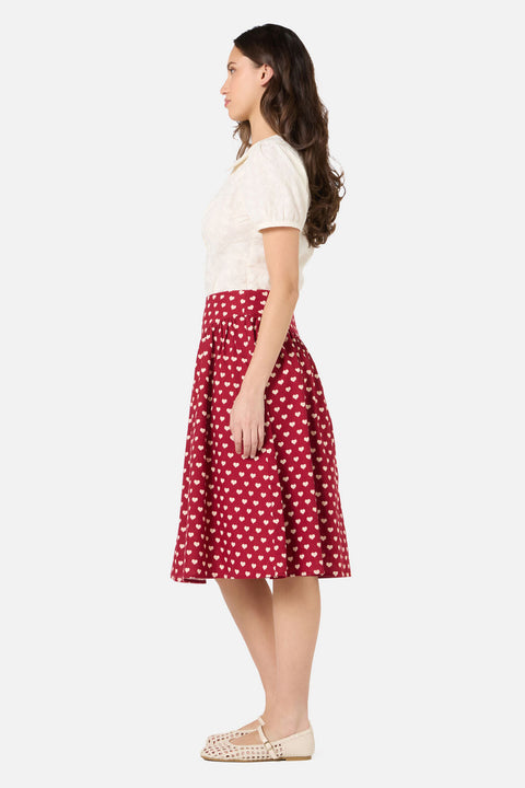 Sweet Heart Gathered Skirt