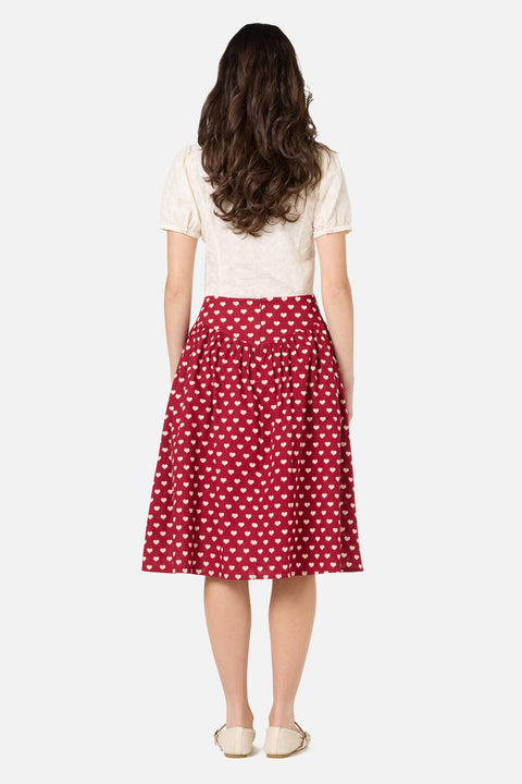 Sweet Heart Gathered Skirt