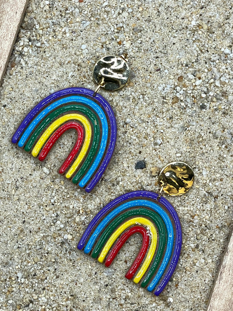 Rainbow Arch Dangly Earrings