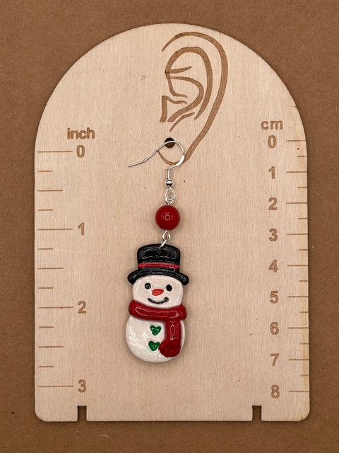 Cutie Snowman Dangle Earrings