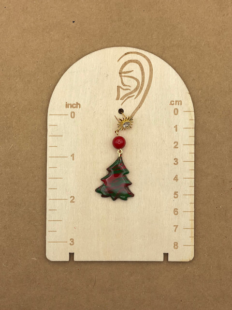 Swirl Holiday Tree Earrings